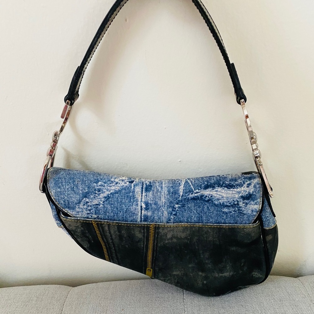 DIOR Limited Edition Speedway Denim Saddle Bag - Picture 4 of 17